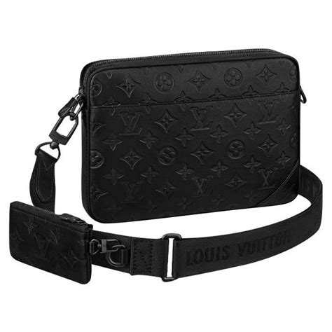 lv messenger bag men black.